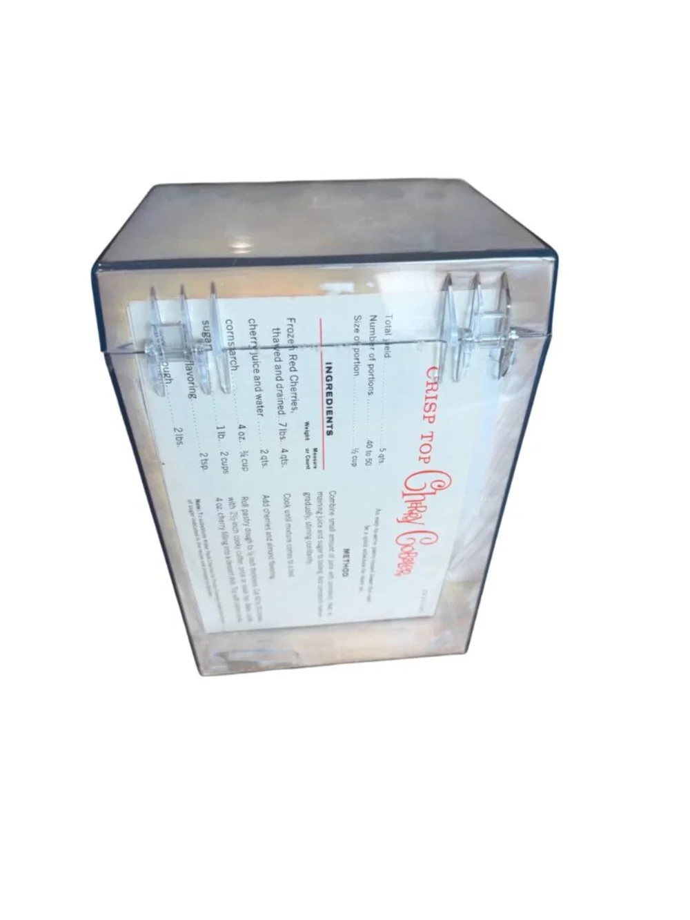Easy To Bake Easy To Make 111 Recipe Cards Collection Plastic Case Categories